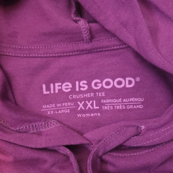 Life Is Good Purple Hoodie - Picture 4 of 5